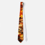Autumn fallen leaves neck ties
