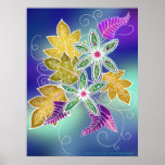 Autumn Floral Poster Print