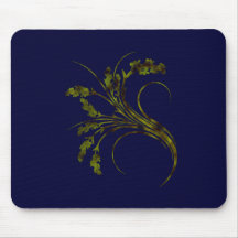 Autumn Floral Swirl Mouse Pad