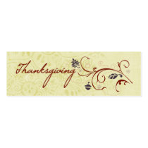 Autumn Flourish Place Tags Business Card