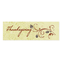 Autumn Flourish Place Tags Business Card