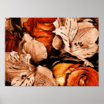 Autumn flowers print