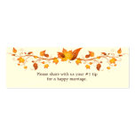 Autumn Foliage Wedding Questionnaire Business Cards