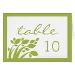 Autumn Foliage Wedding Table Card