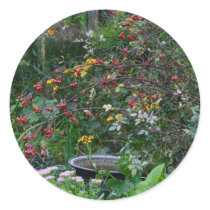 Autumn Garden Round Stickers