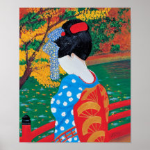 Autumn Geisha Print