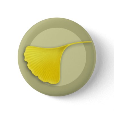 Autumn Ginkgo Leaf Button by jamieco