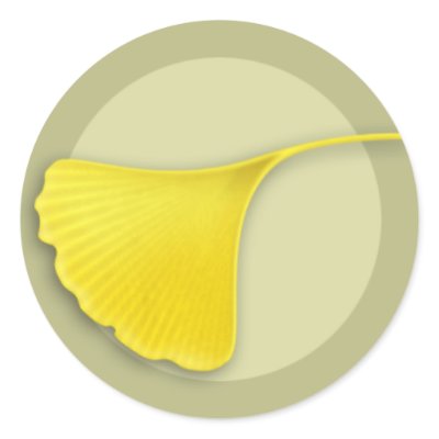 Autumn Ginkgo Leaf Round Sticker by jamieco