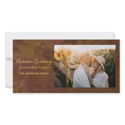 Autumn Greetings Photo Card by loraseverson