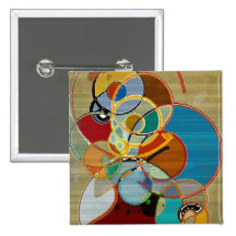 Autumn Harvest - Abstract Pinback Buttons