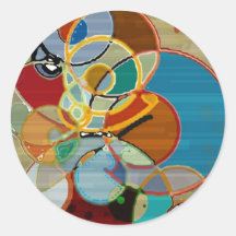 Autumn Harvest - Abstract Round Sticker