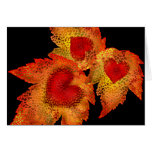 Autumn Hearts Blank Card