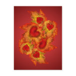 Autumn Hearts Postcard