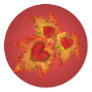 Autumn Hearts Red Sticker