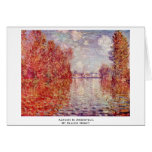 Autumn In Argenteuil By Claude Monet Greeting Cards