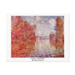 Autumn In Argenteuil By Claude Monet Post Cards