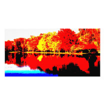 Autumn in Primary Colours Photo Card