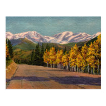 Autumn In The Rockies Vintage Postcard postcards
