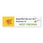 Autumn in West Virginia Bumper Sticker bumper stickers