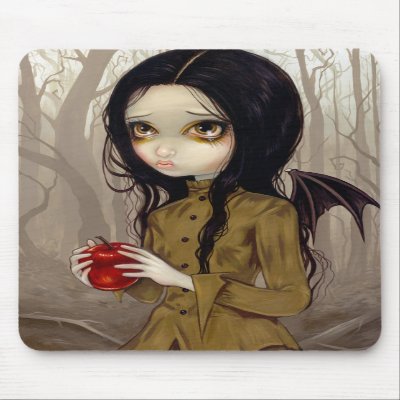 Autumn is My Last Chance gothic fairy Mousepad by strangeling