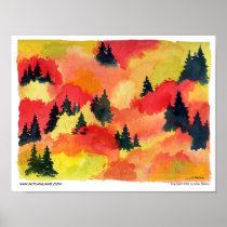 Autumn Lake "AUTUMN" Poster