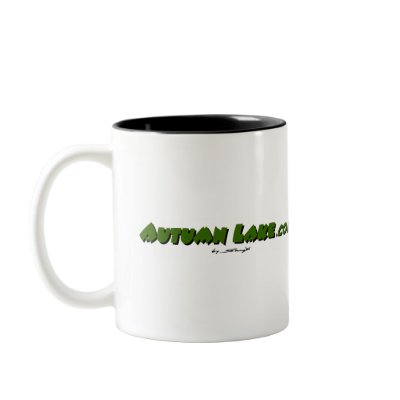 Autumn Lake "RADIATION HAZARD" Coffee Mug by mooncity