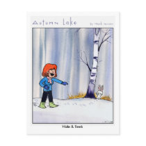 AUTUMN LAKE Winter Postcard 1