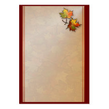 Autumn Leaf Business Card verticle