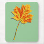 Autumn leaf fall green mousepad