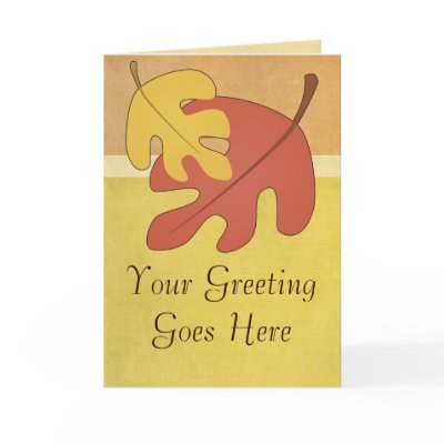 Autumn Leaf Greeting Card by Customizables