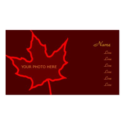Autumn Leaf Photo Card by scribbleprints