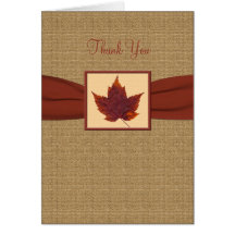 Autumn Leaf Thank You Note Card