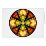 Autumn Leaf Veins Mandala Card