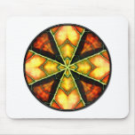 Autumn Leaf Veins Mandala Mouse Mat