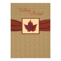 Autumn Leaf Wedding Invitation