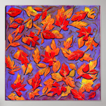 Autumn Leaves 11x11 inch matte Canvas Print
