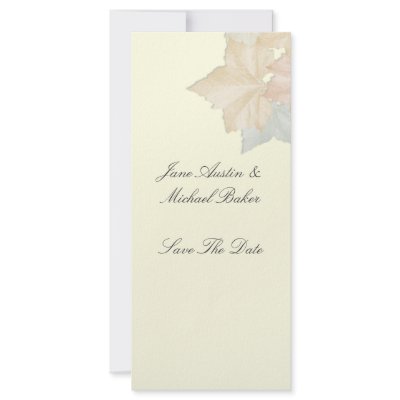 Autumn Leaves, A Wedding Save The Date Bookmark by DigitalDreambuilder