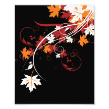 Autumn Leaves Abstract Photographic Print