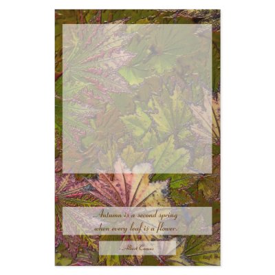 Autumn Leaves: Albert Camus - Stationery #2 by bontondesigns
