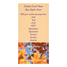 Autumn Leaves Best Party of the Year! invitations Customized Photo Card