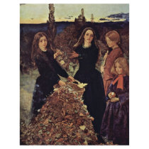 Autumn Leaves By Millais John Everett Flyer Design