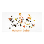 Autumn Leaves cute design! Photo Card Template
