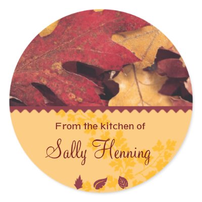 Autumn Leaves From the Kitchen Sticker by starstreamdesign