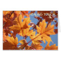 Autumn Leaves HEALING TOUCH Wellness Card Trees