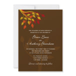 Autumn Leaves in Gold, Orange, Red Invitation