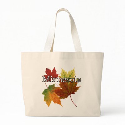 AUTUMN LEAVES IN MINNESOTA CANVAS BAGS by pjwuebker