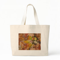 Autumn leaves in the rain canvas bag