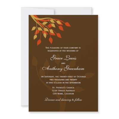 Autumn Leaves Invitation by SocialiteDesigns