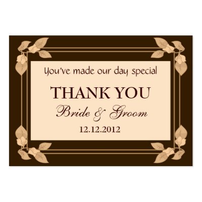 Autumn Leaves Personalised Wedding Favour Gift Tag by semas87