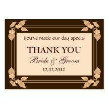 Autumn Leaves Personalised Wedding Favour Gift Tag Business Card Template